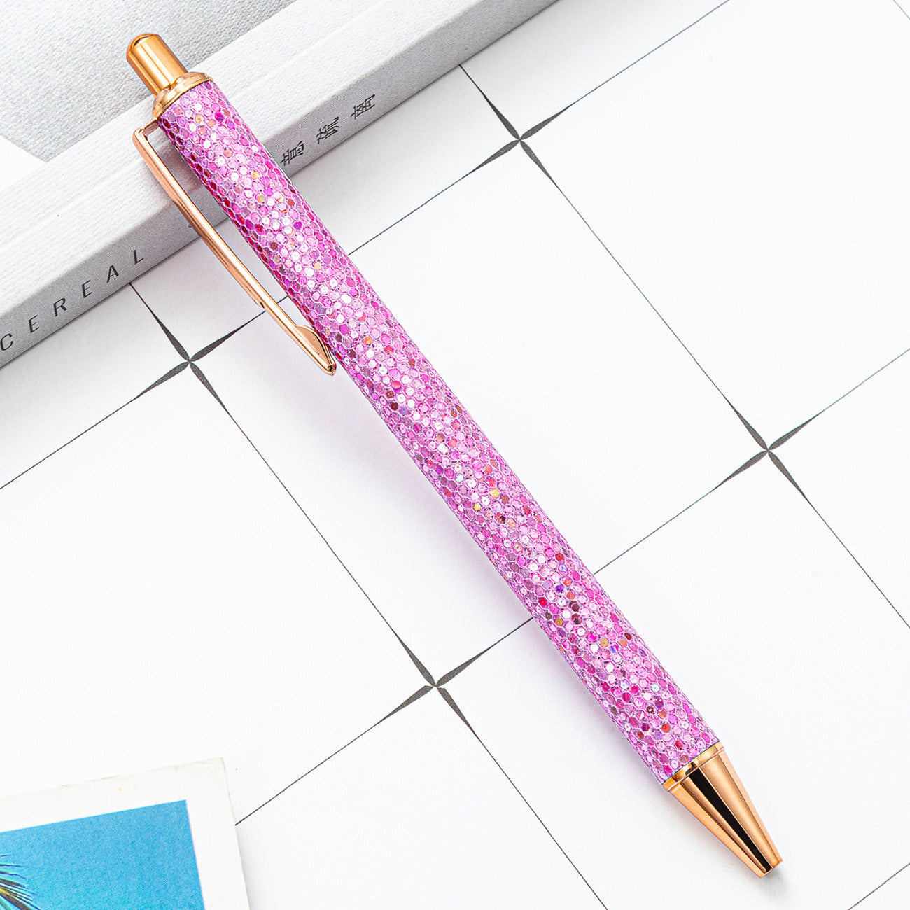 Wholesale Spot Gold Powder Press Ballpoint Pen