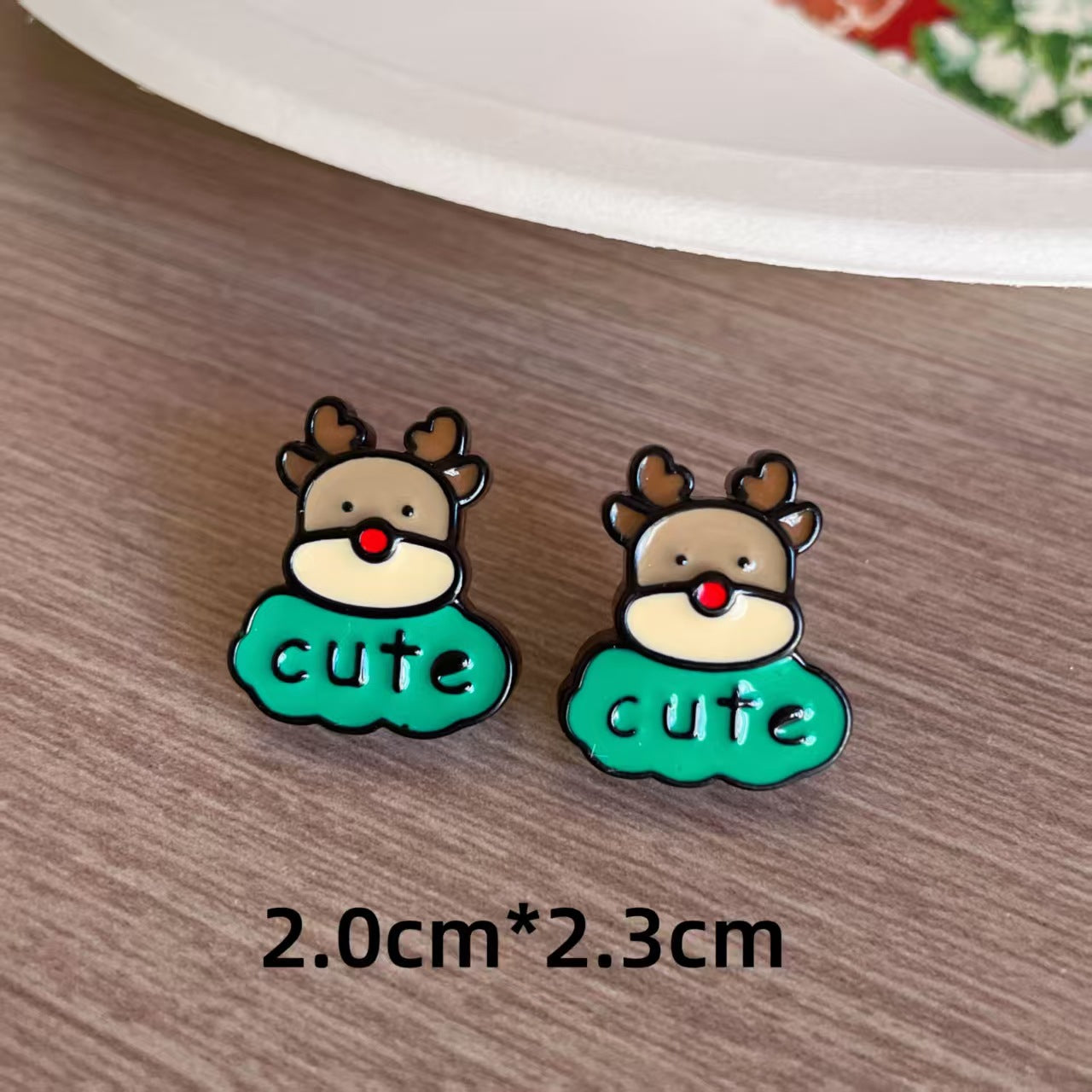 Wholesale Cute Reindeer Gingerbread Man Earrings