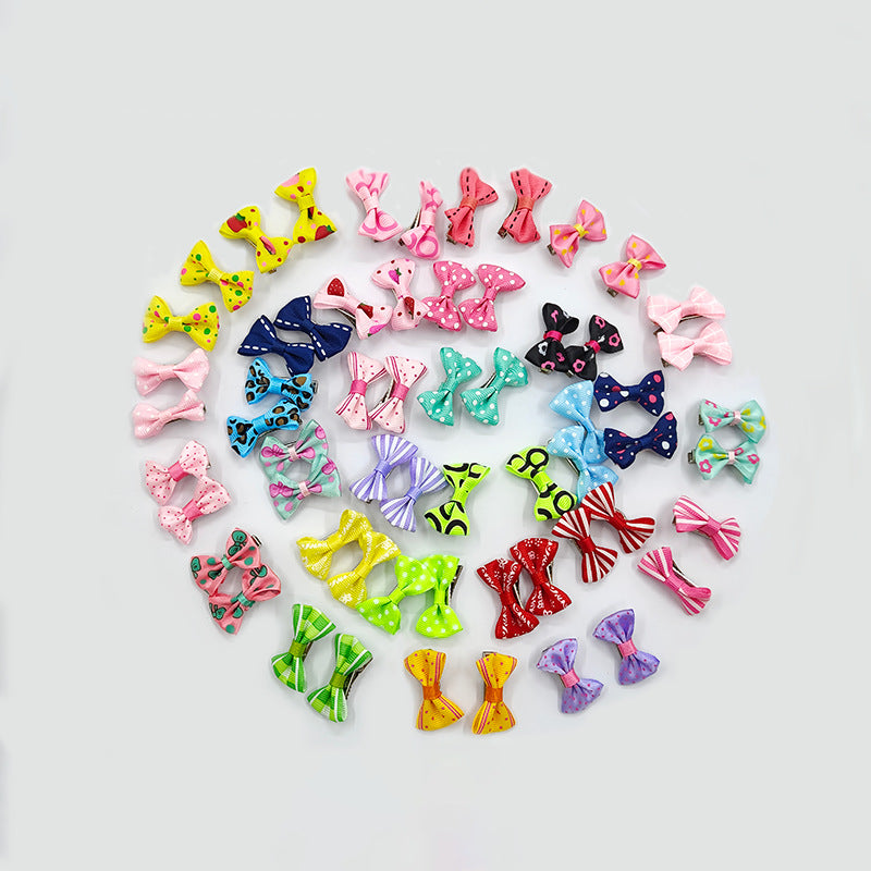 Wholesale Pet Holiday Headdress with Small Bow and Diamond T Headdress Small Hairpin