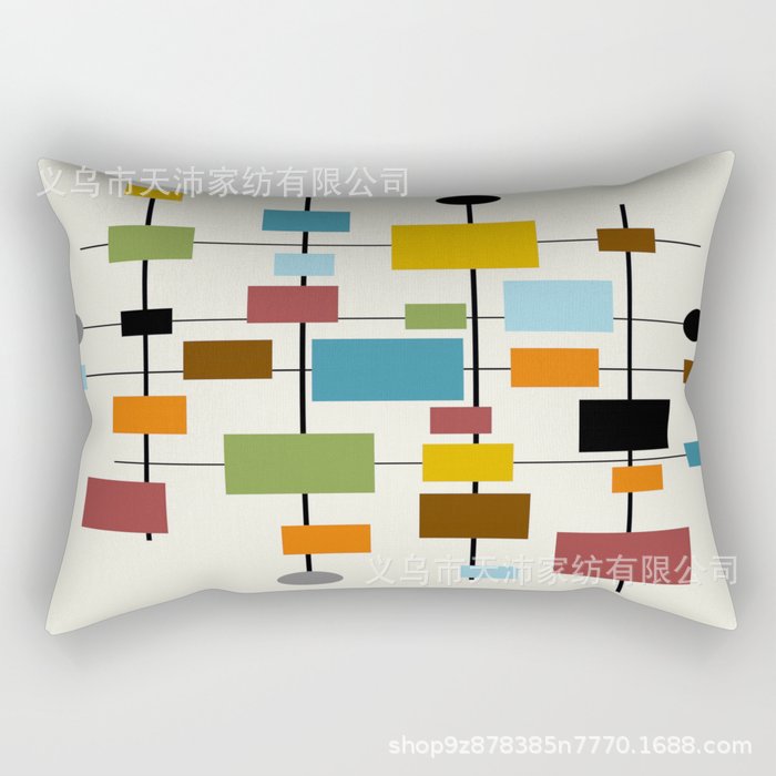 Wholesale Geometric Irregular Rectangular Short Plush Pillowcases