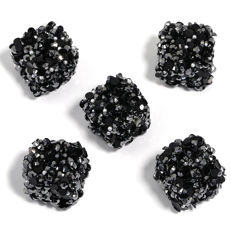 Wholesale 10pcs Colorful Resin Diamond Soft Sugar Beads