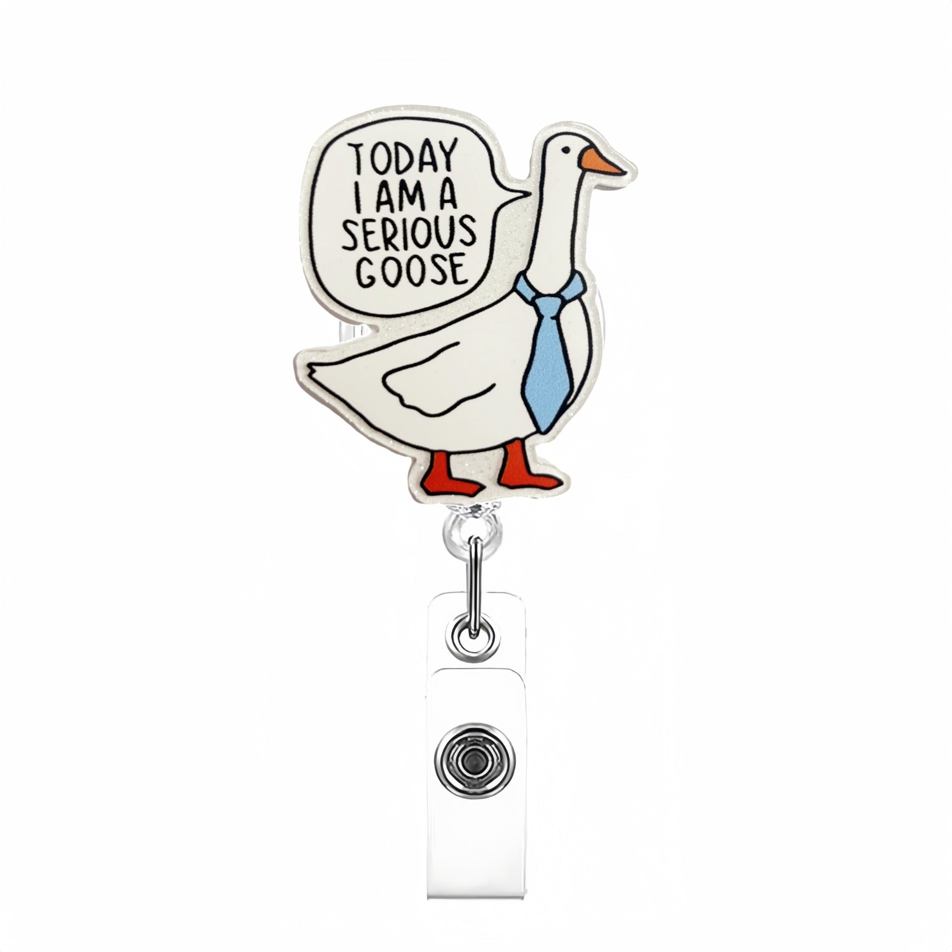 Wholesale Acrylic Fun Glitter Retractable Badge Keychain