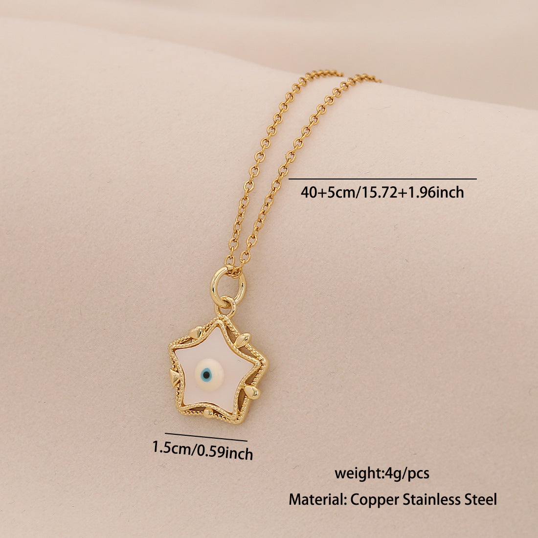 Wholesale Devil' s Eye Necklace Stainless Steel Clavicle Chain