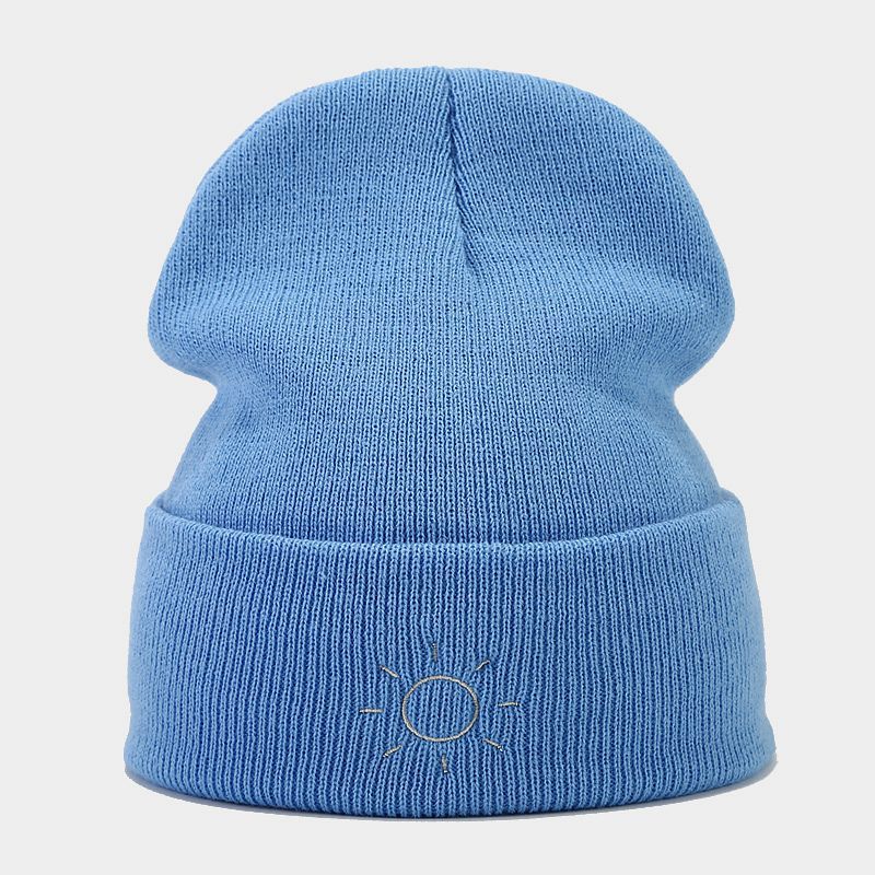 Wholesale Winter Hat Simple Sun Embroidered Woolen Hat Knitted Hat
