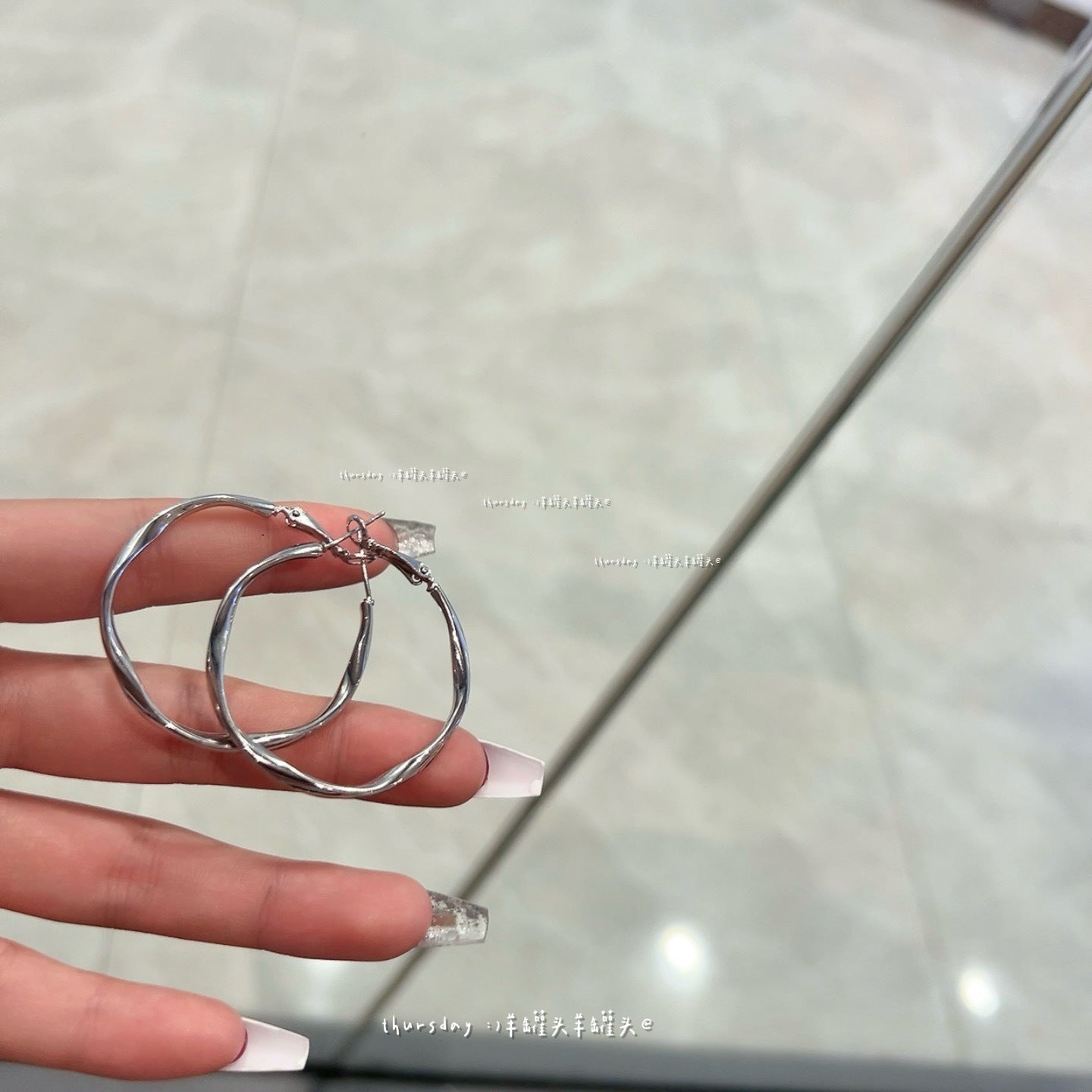 Wholesale Exaggerated glossy metal circle earrings