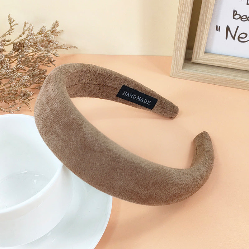 Wholesale Autumn and Winter Suede Fabric Sponge Hair Bands