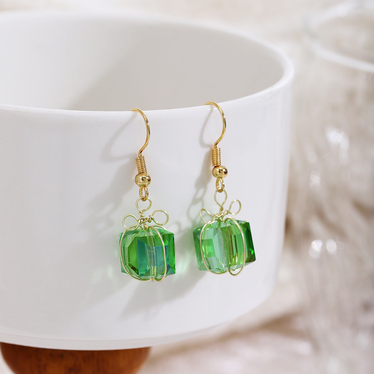 Wholesale Designer Colorful Glass Handmade  Earring Hook