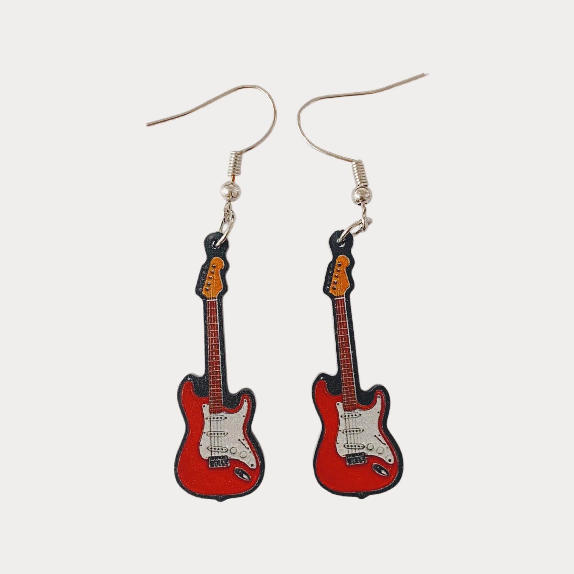 Wholesale Punk Retro Acrylic Electric Guitar Earrings Hip Hop Music Jewelry Fashion Accessory For Resale
