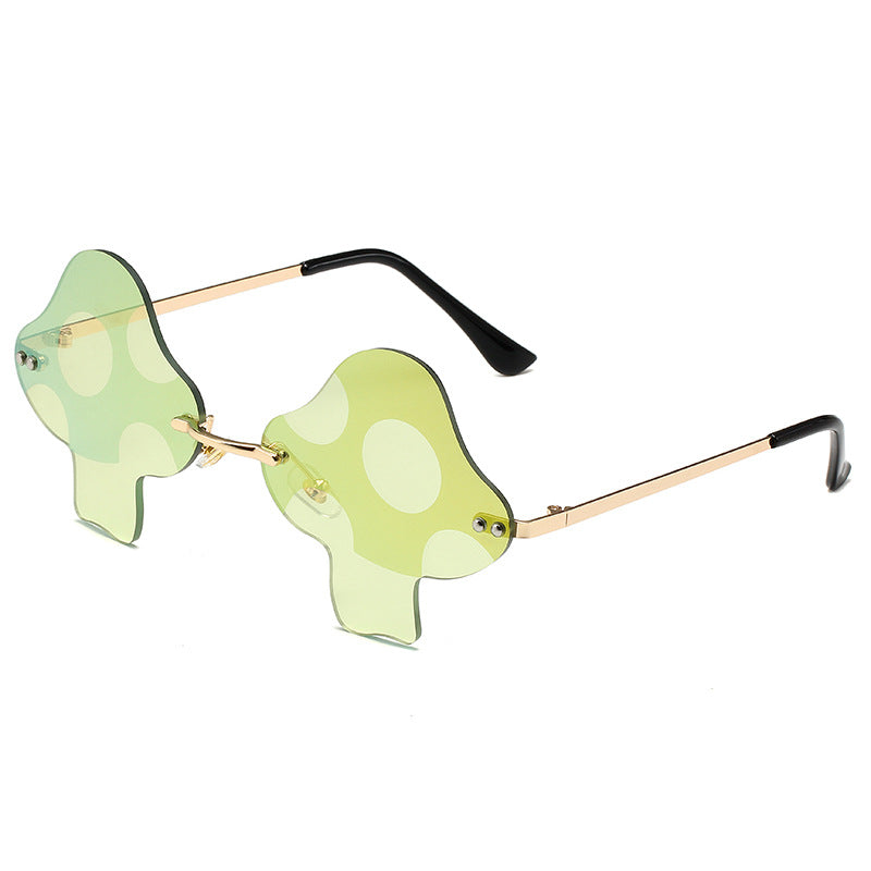 Wholesale PC Color Film Mushroom Frameless Colorful Sunglasses