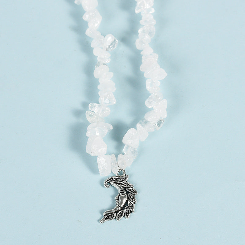 Wholesale Sweater Chain Crystal Irregular Beaded Colorful Crystal Necklace