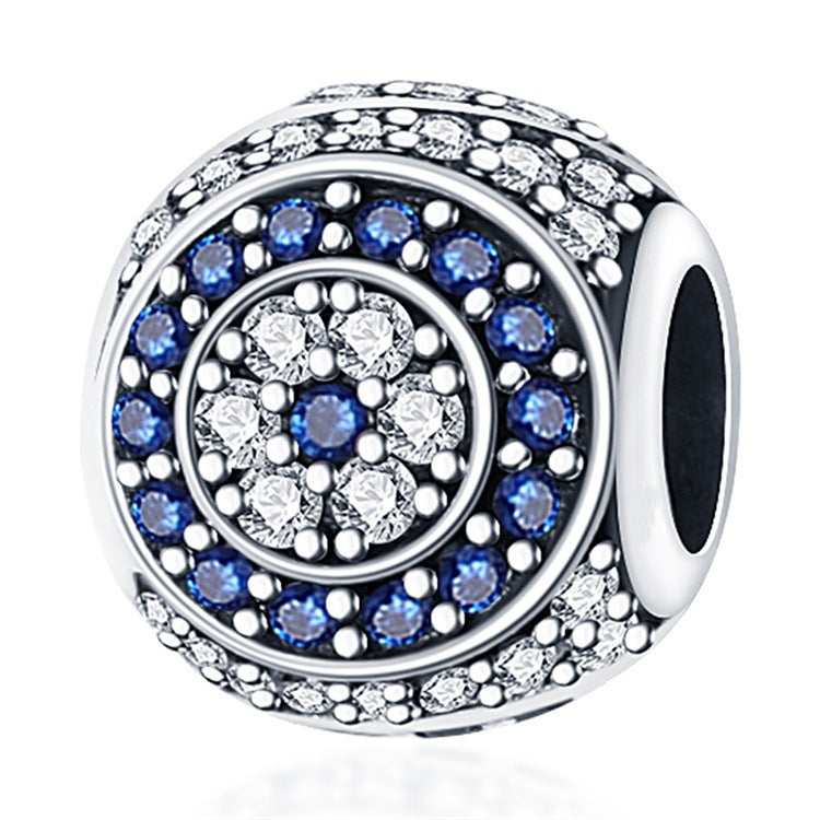 Wholesale Blue Devil's Eye Copper Silver Charms