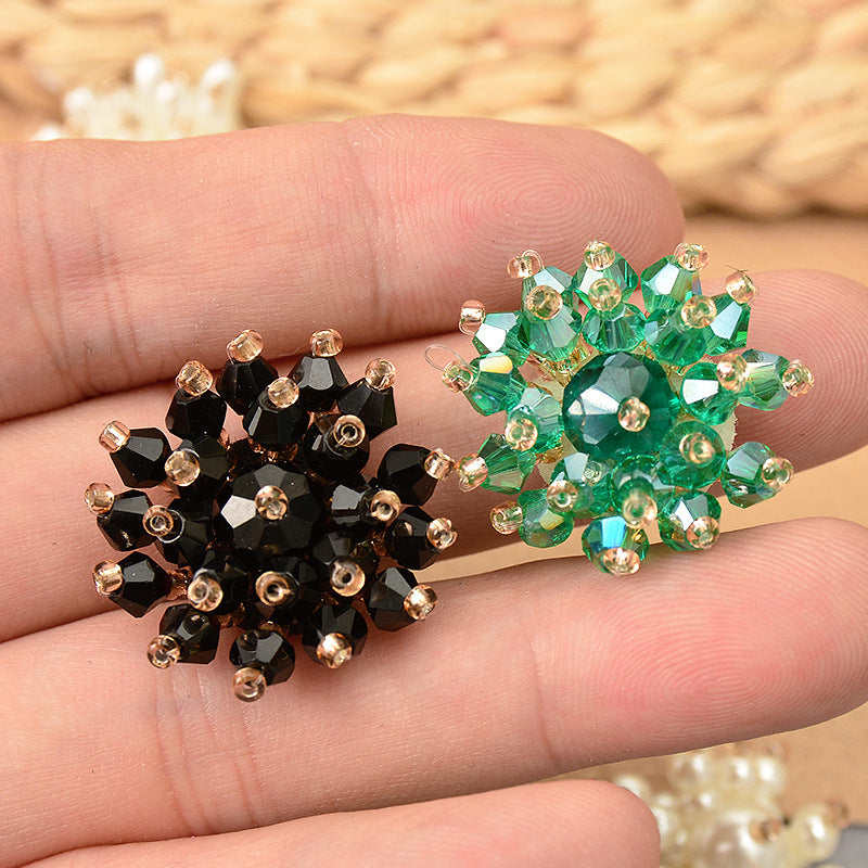Wholesale DIY Handmade Beaded Crystal Flower Patch Hat Clothing Decoration
