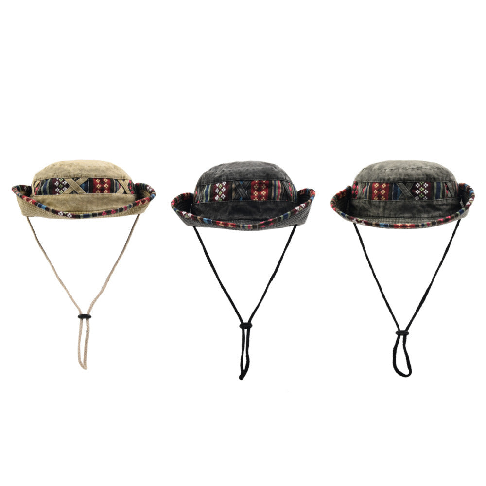 Sombrero de cubo de montañismo de color sólido de poliéster de poliéster al por mayor