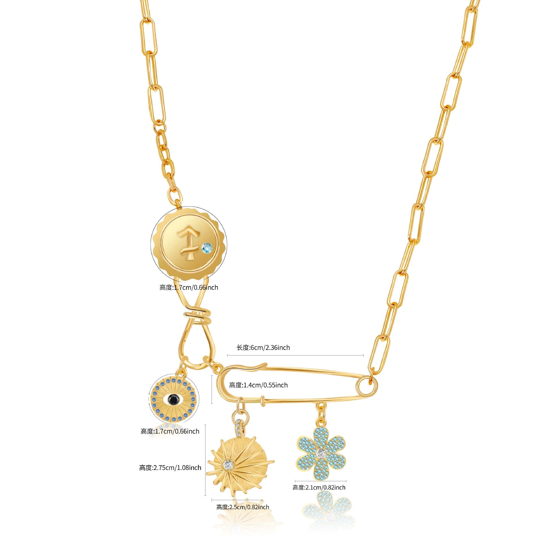 Wholesale Fashion Diamond Cameo Small Pendant Bib Necklace