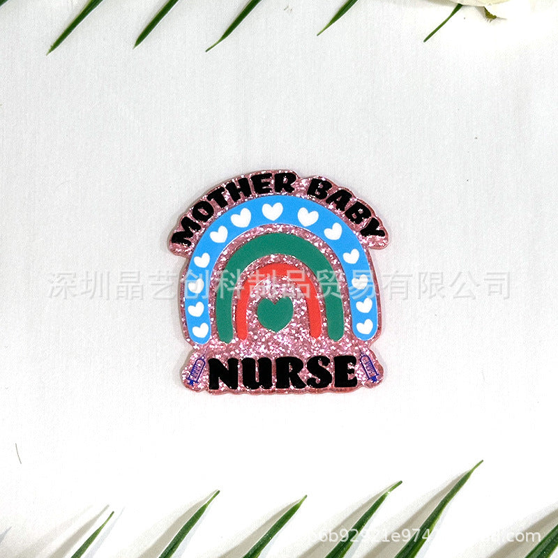 Wholesale 10pcs/pack Nurse Series Sequin Acrylic DIY Accessories