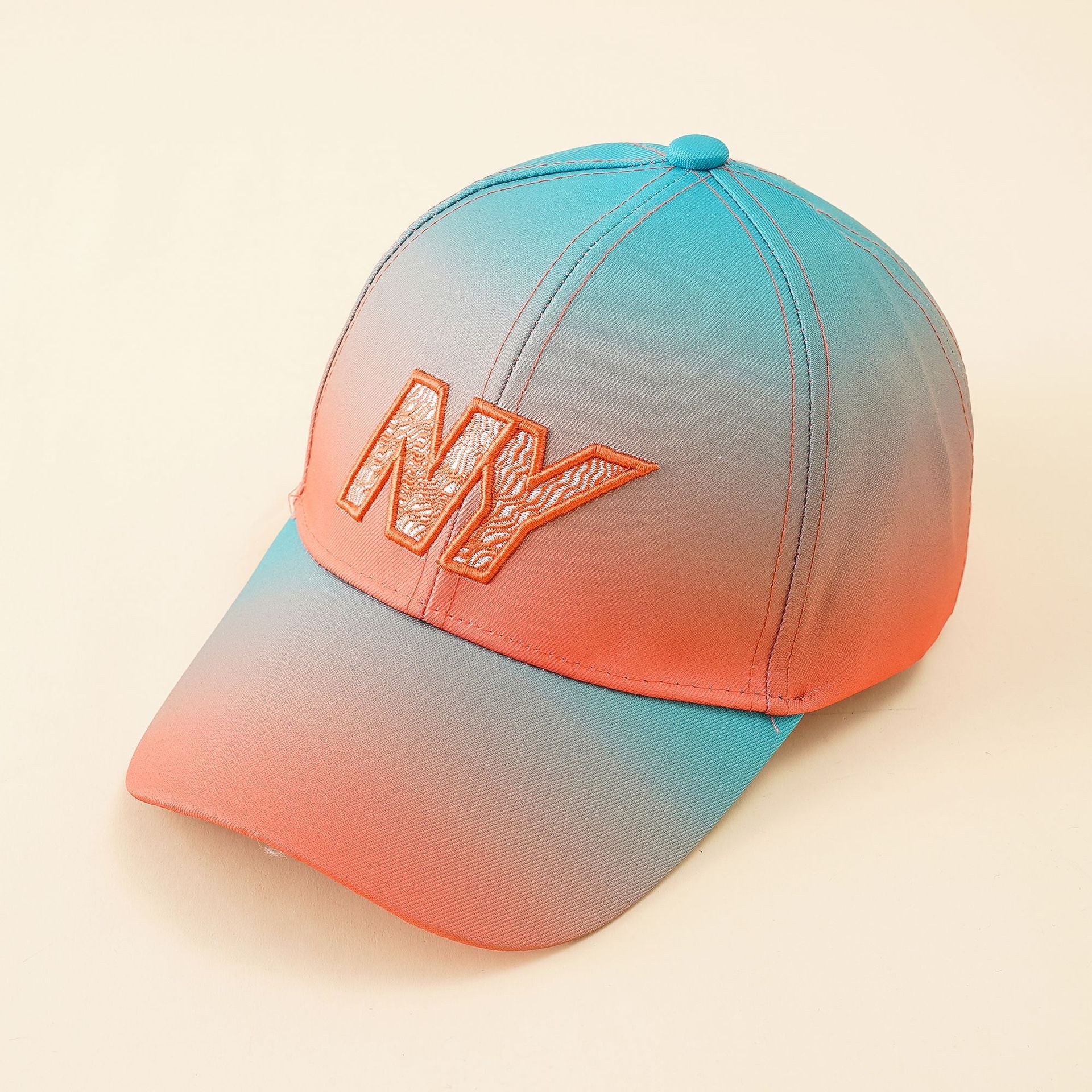 Wholesale Fluorescent Gradient Color Embroidered Letters Polyester Baseball Cap