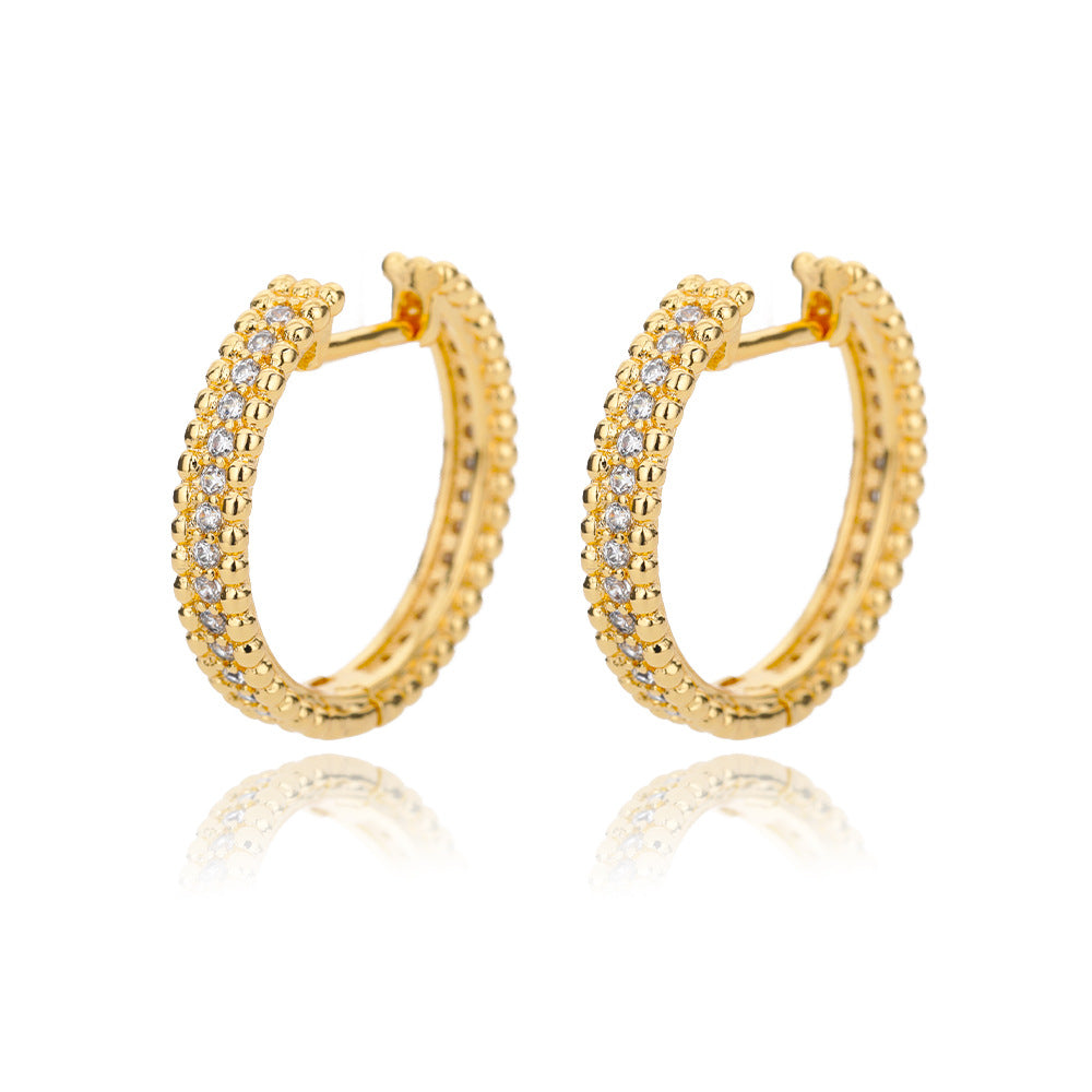 Wholesale Gold Geometric Solid Square Atmospheric Earrings