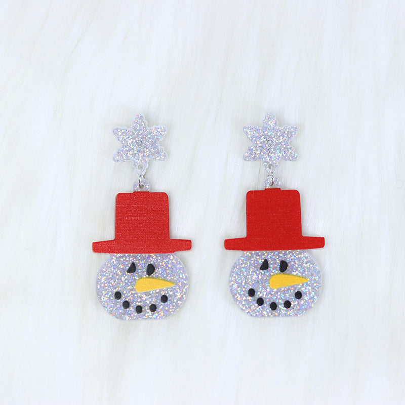 Wholesale Christmas Santa Claus Sweater Bells Acrylic Earrings