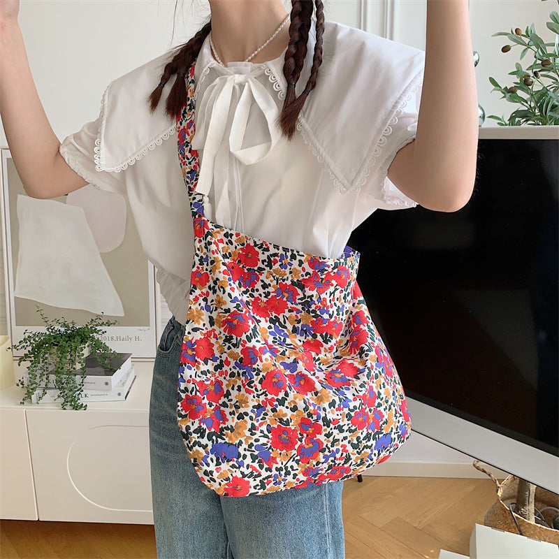 Wholesale Leopard Pattern Oblique Cross Canvas Shoulder Bag