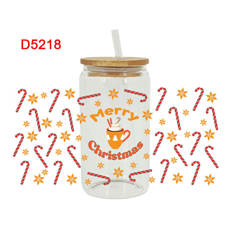 Wholesale Christmas Gift Series 16oz Cup UV DTF Wraps