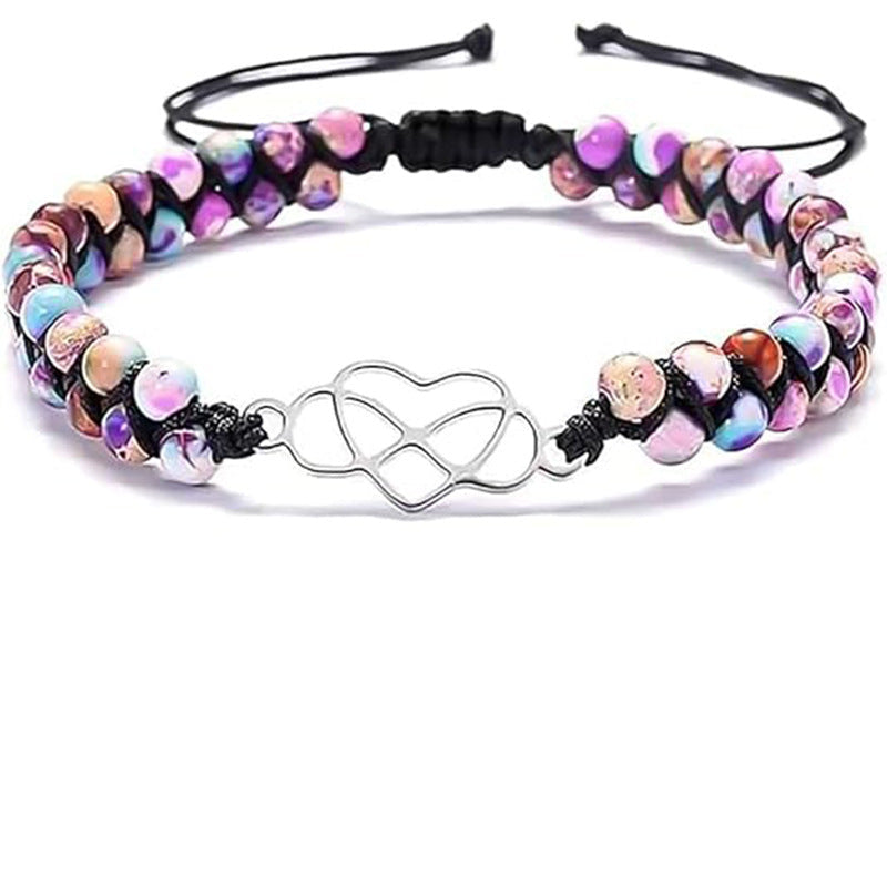 Wholesale Heart-Shaped Imperial Purple Royal Stone  Bracelet