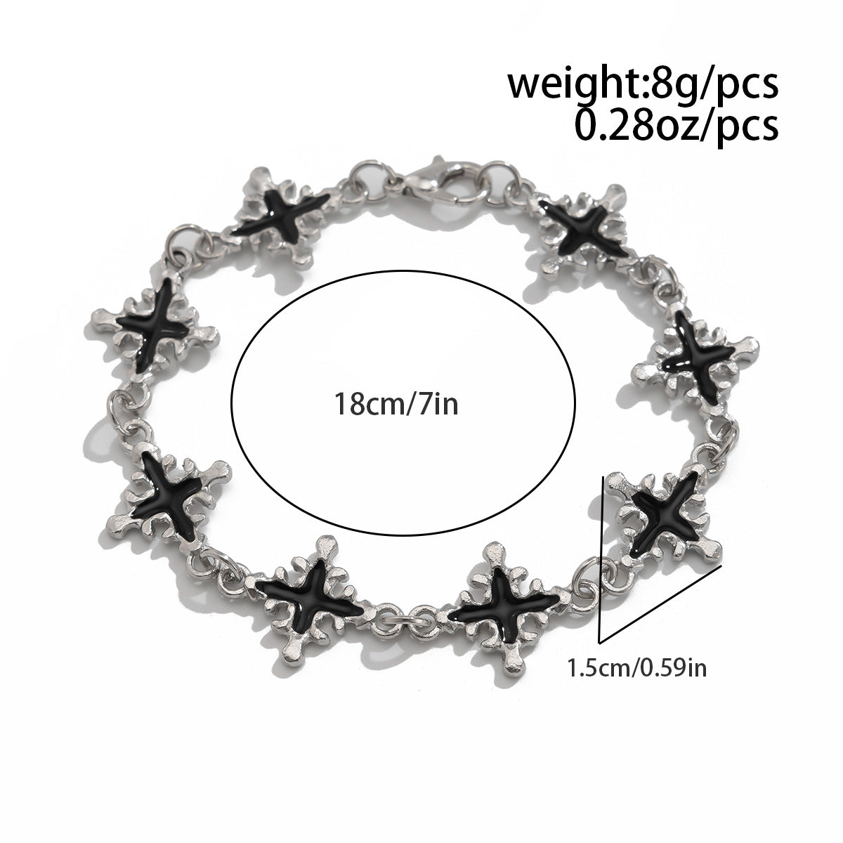 Wholesale Oil dripping cross men's bracelet