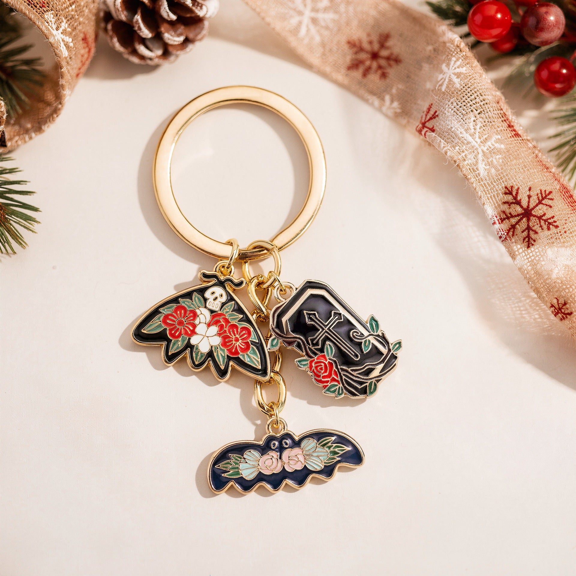 Wholesale  Cartoon Alloy Keychain Bag Charm Cute Decorative Accessory Gift For Party Favors