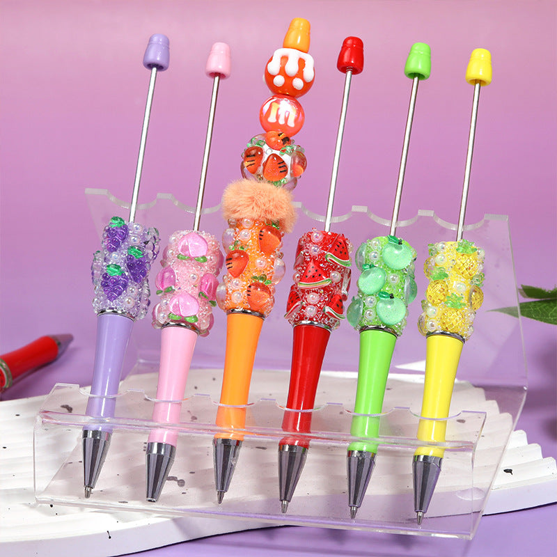 Wholesale 5pcs/pack Fruit-shaped Beadable Pens