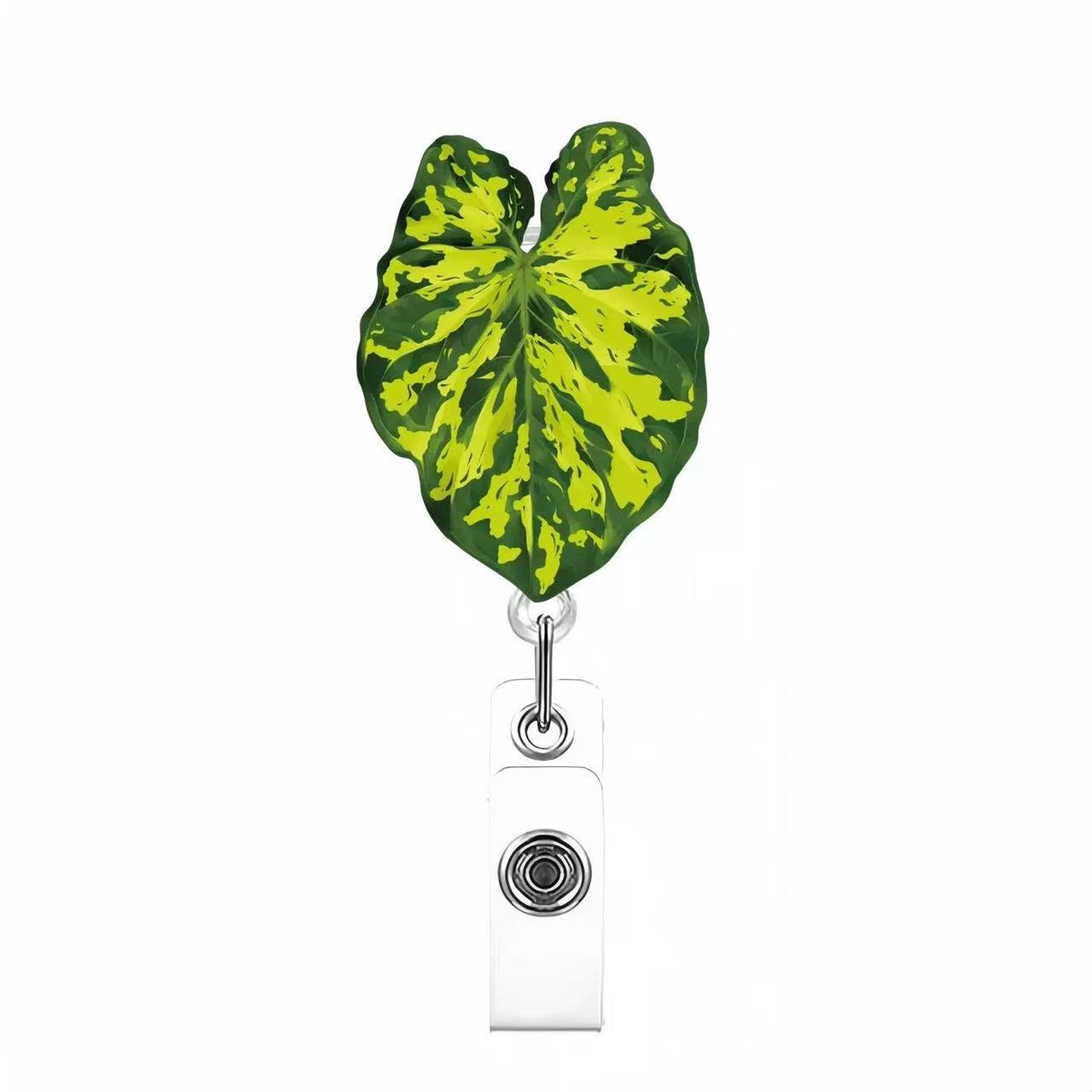 Wholesale Colorful leaves Badge Reels