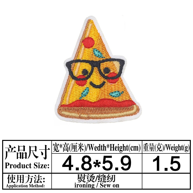 Wholesale Cloth Stickers French Fries Vase Computer Embroidery Stickers Skates Patch Stickers Garment Bag Decorative Appliques