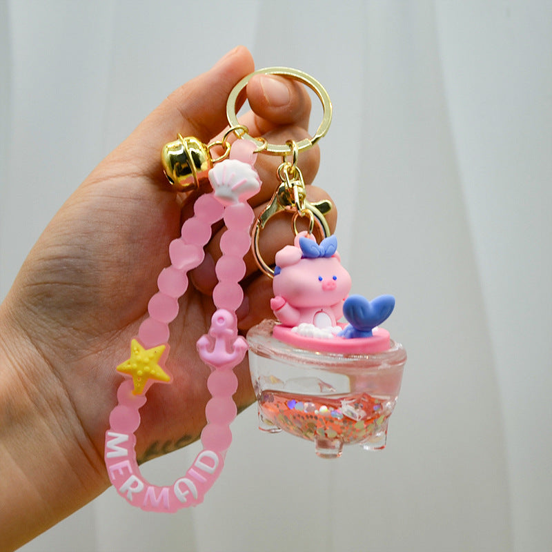 Wholesale Cartoon Animal Bathtub Oil Keychain