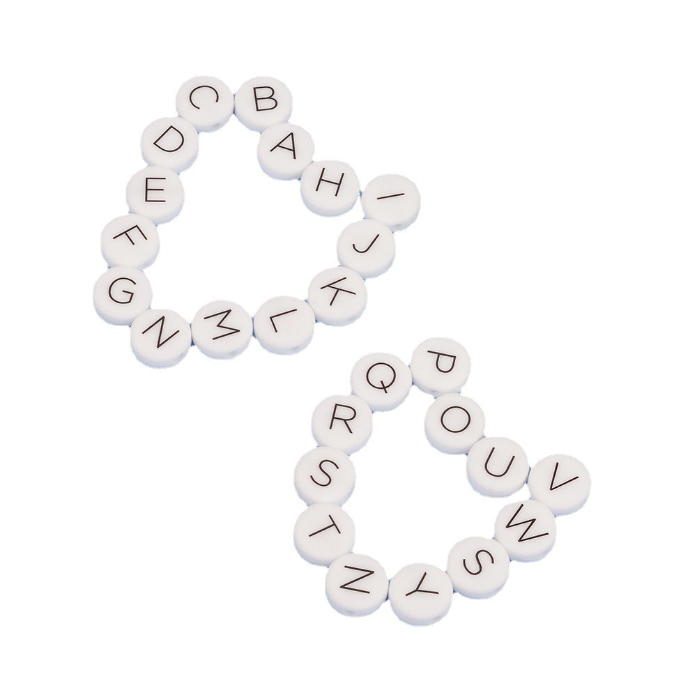 Wholesale 10PCS Silicone DIY Alphabet Beads
