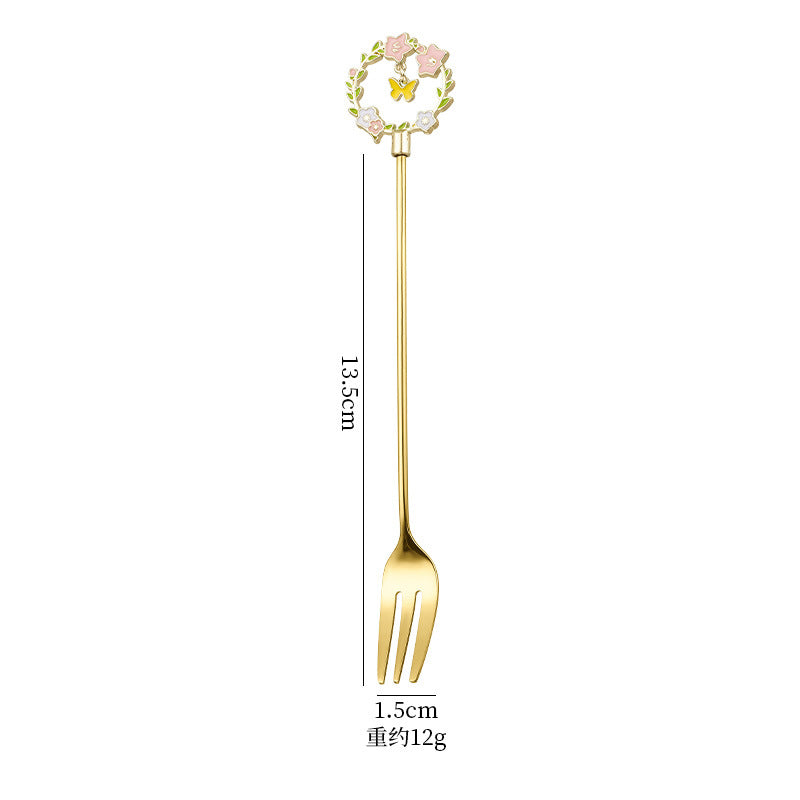 Wholesale spoon fork cartoon tableware cute dessert spoon Kitchenware