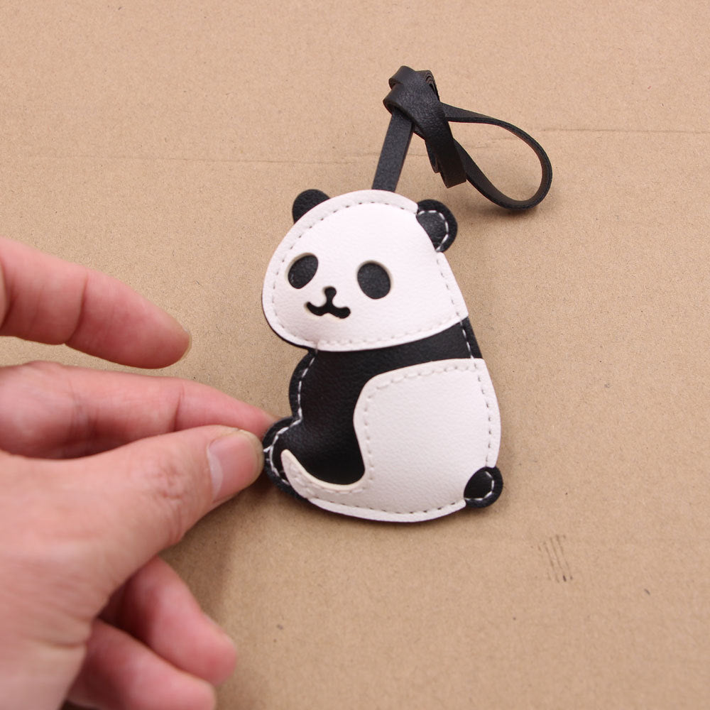 Wholesale Panda Theme Artificial Leather Bag Charm Pendant Trendy Fashion Accessory For Travel Souvenir And Boutique Resale