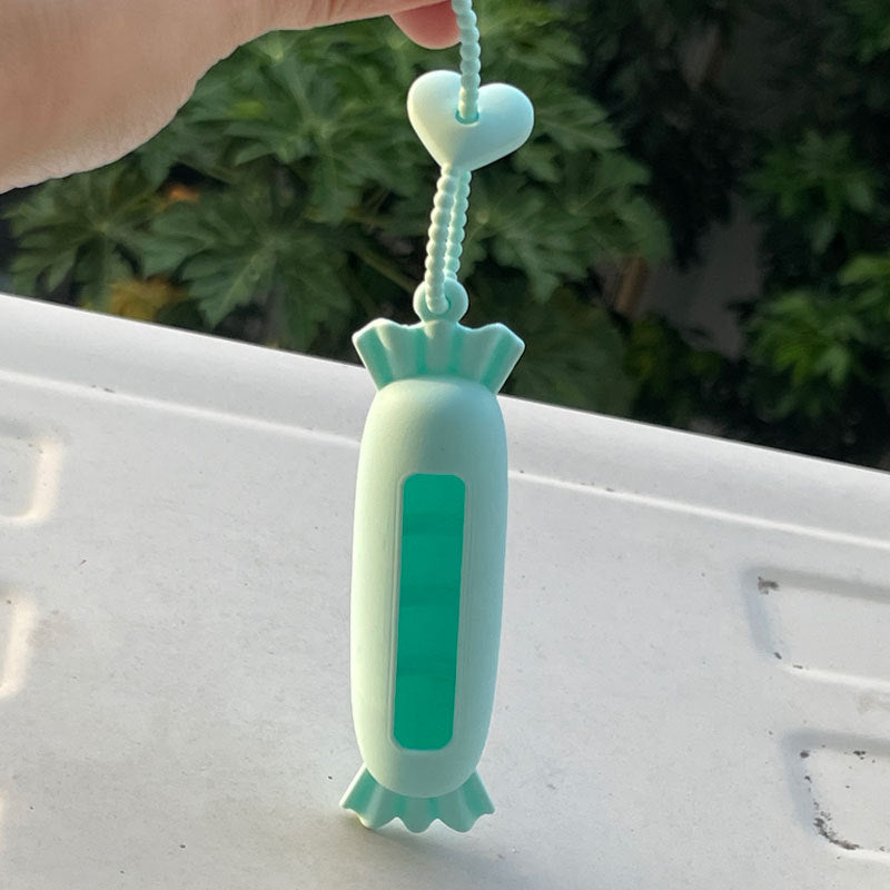 Wholesale Lipstick case silicone protective case bow lipstick bag keychain