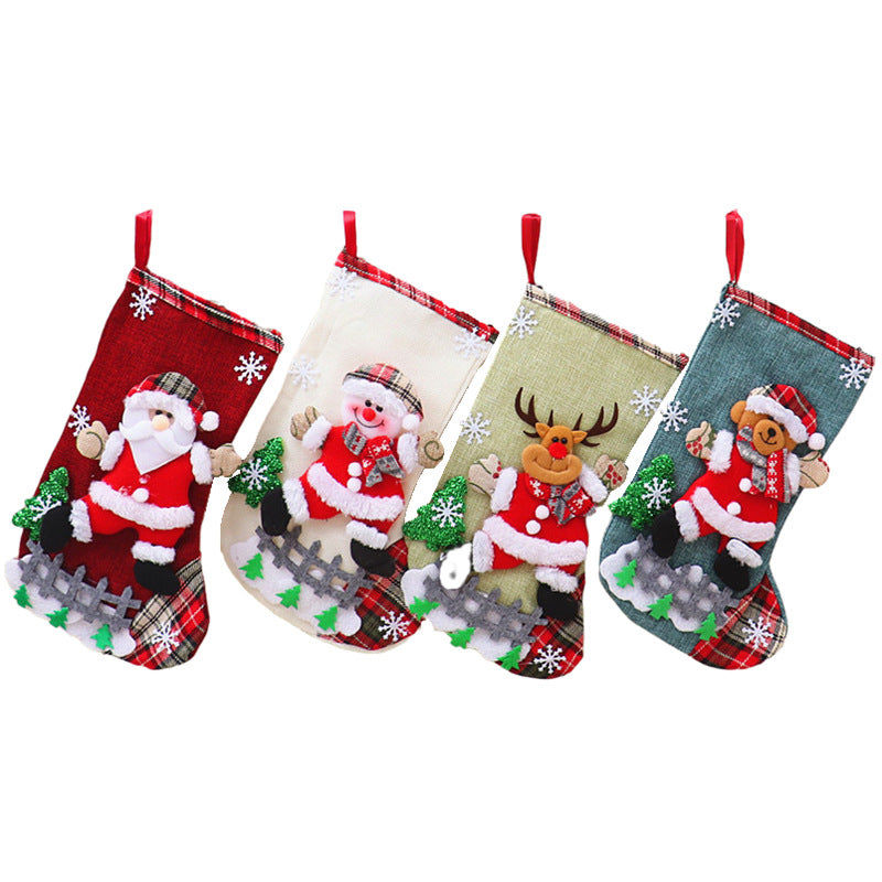 Wholesale Christmas Stocking Large Candy Bag Decoration