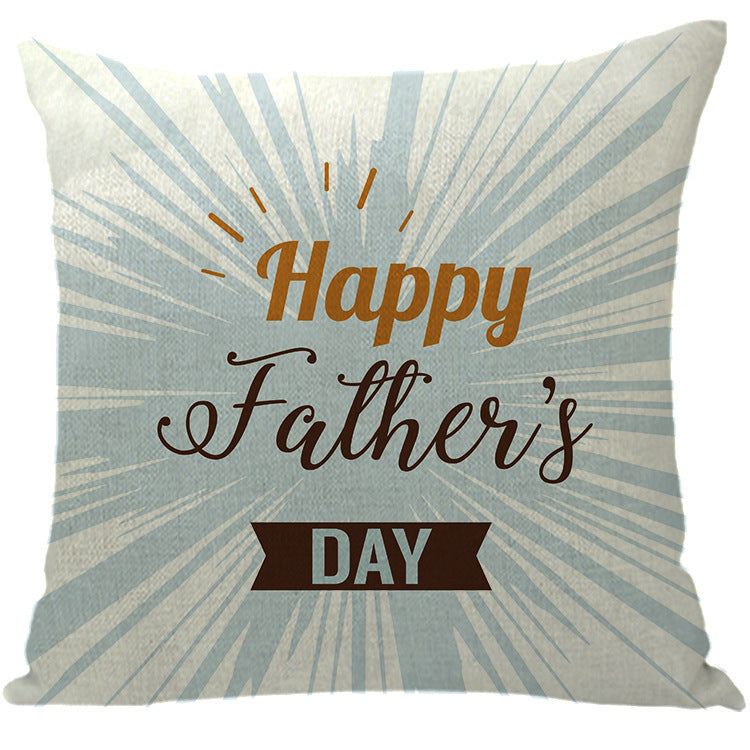 Wholesale Car Sofa Cushions Father's Day Hug Cotton Linen Pillowcases