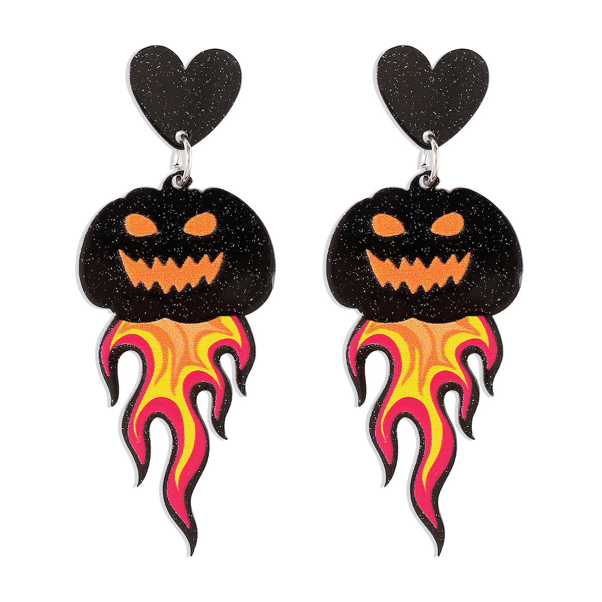 Wholesale Funny Cartoon Halloween Party Dark Pumpkin Ghost Letter Skull Earrings