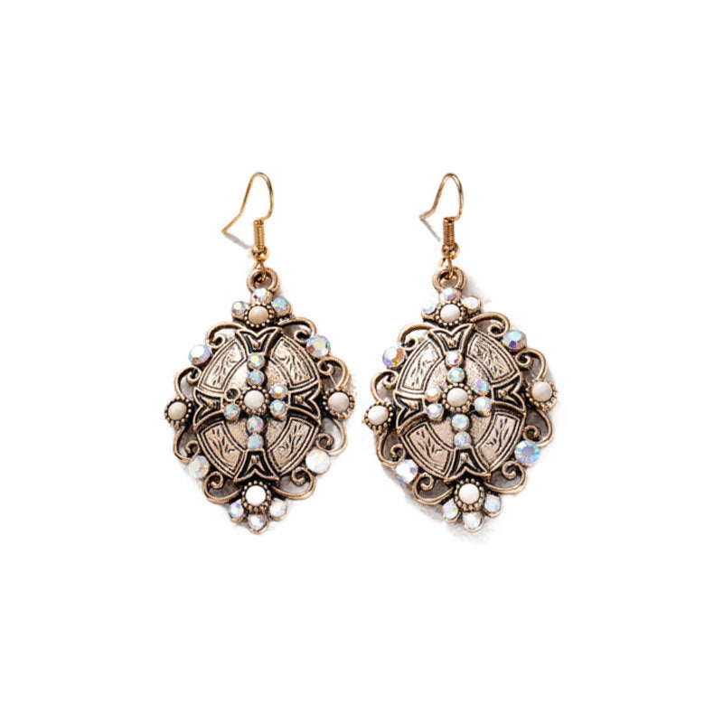 Wholesale Bohemian style turquoise flower earrings