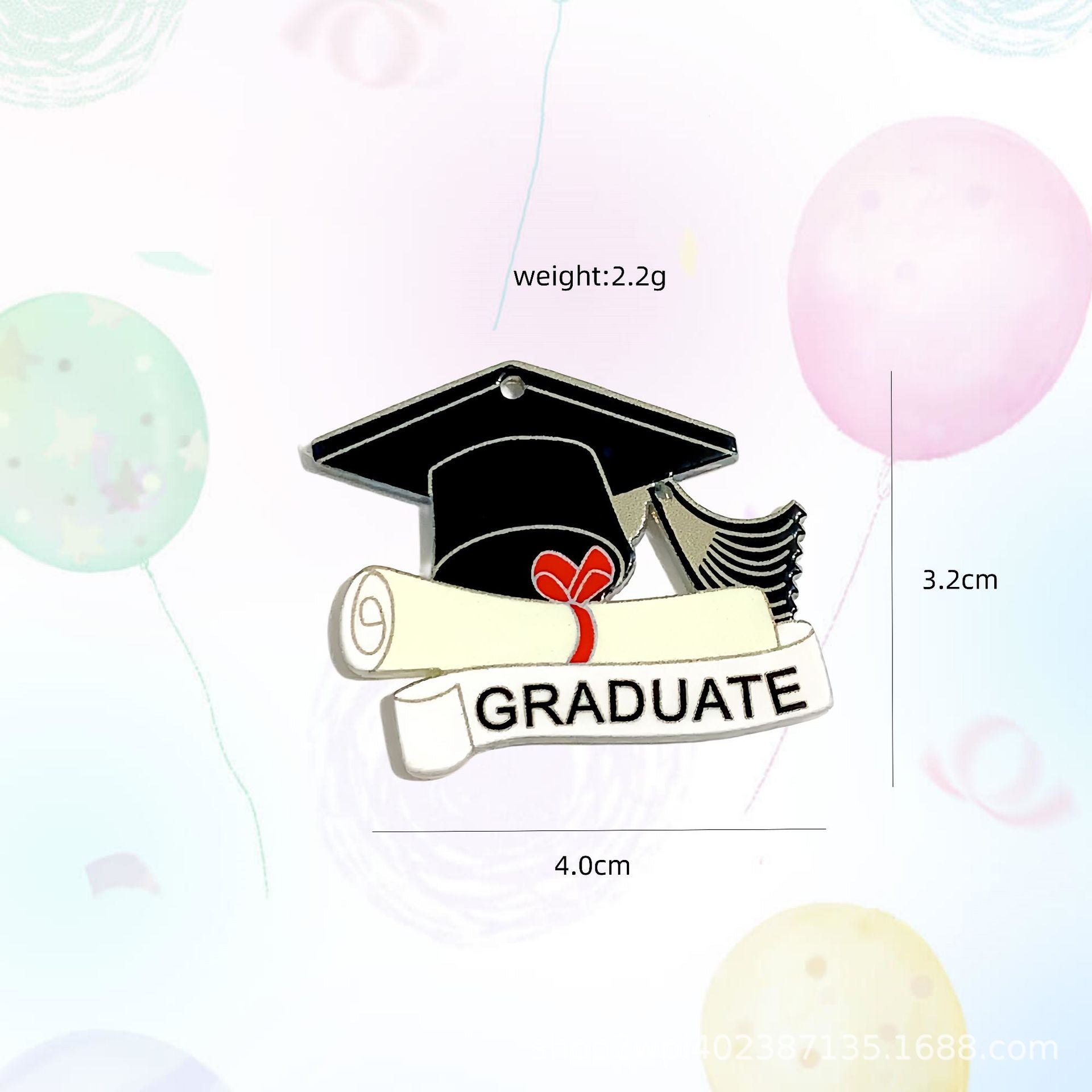 Wholesale 30pcs DIY Campus Style Graduation Season Bachelor' s Cap Earring Accessories