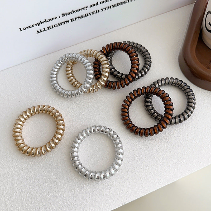 Wholesale Metallic Color Telephone Line Band Ball Hair Rope