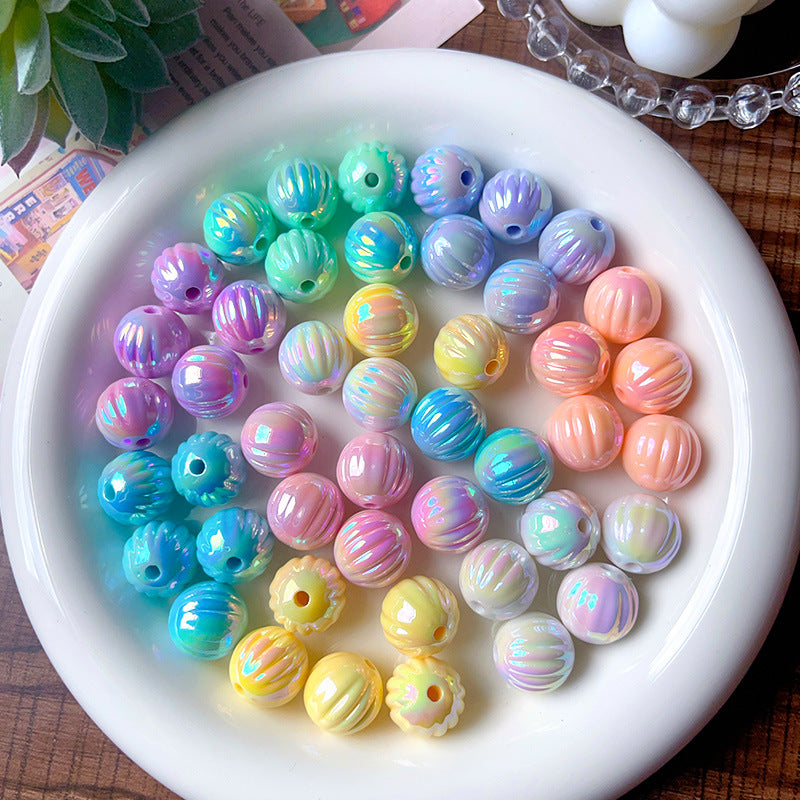 Wholesale 10pcs 14mm Colorful UV Pumpkin  Acrylic Beads