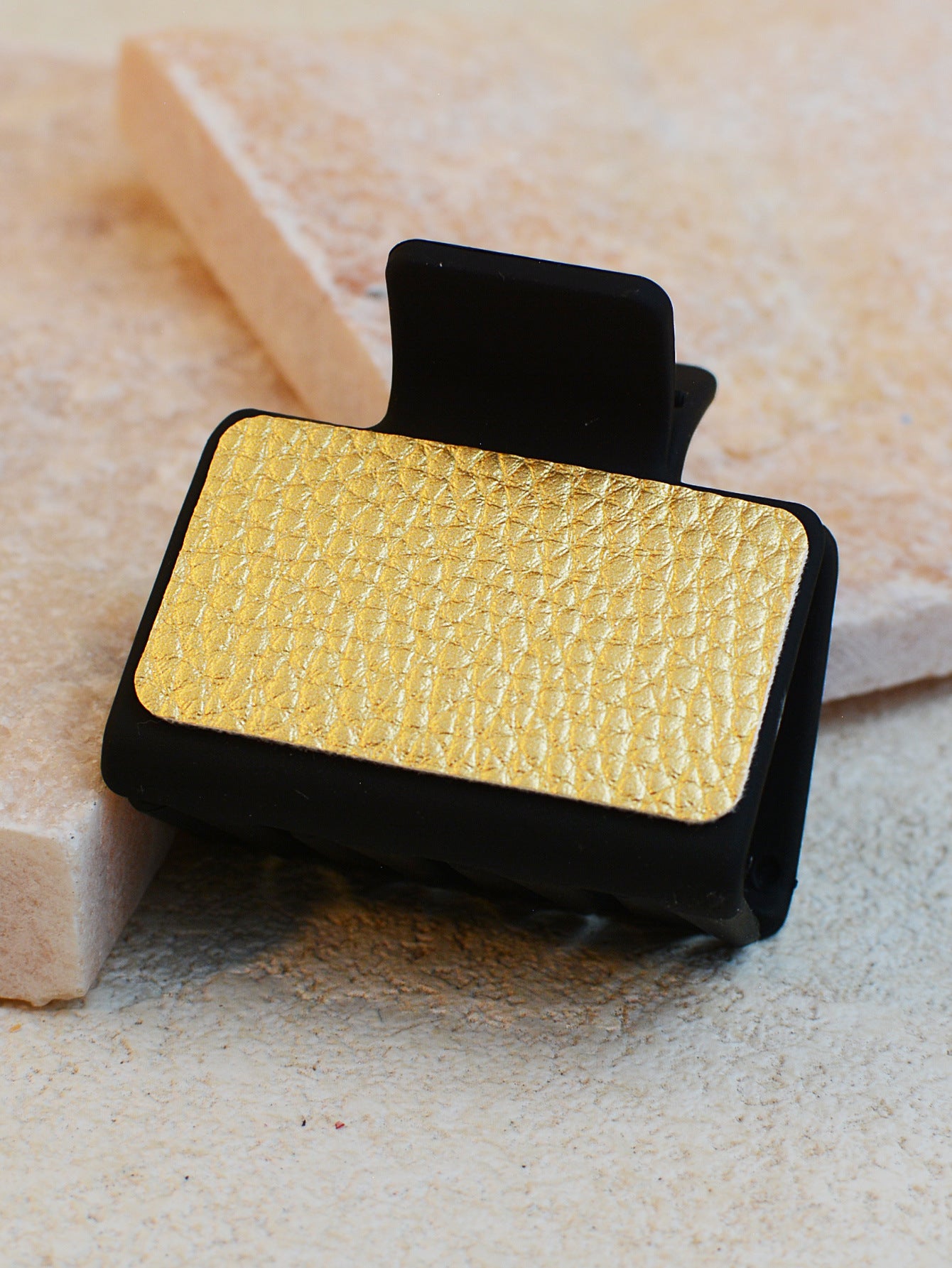 Wholesale Solid Color PU Leather Hairpin Shark Clip