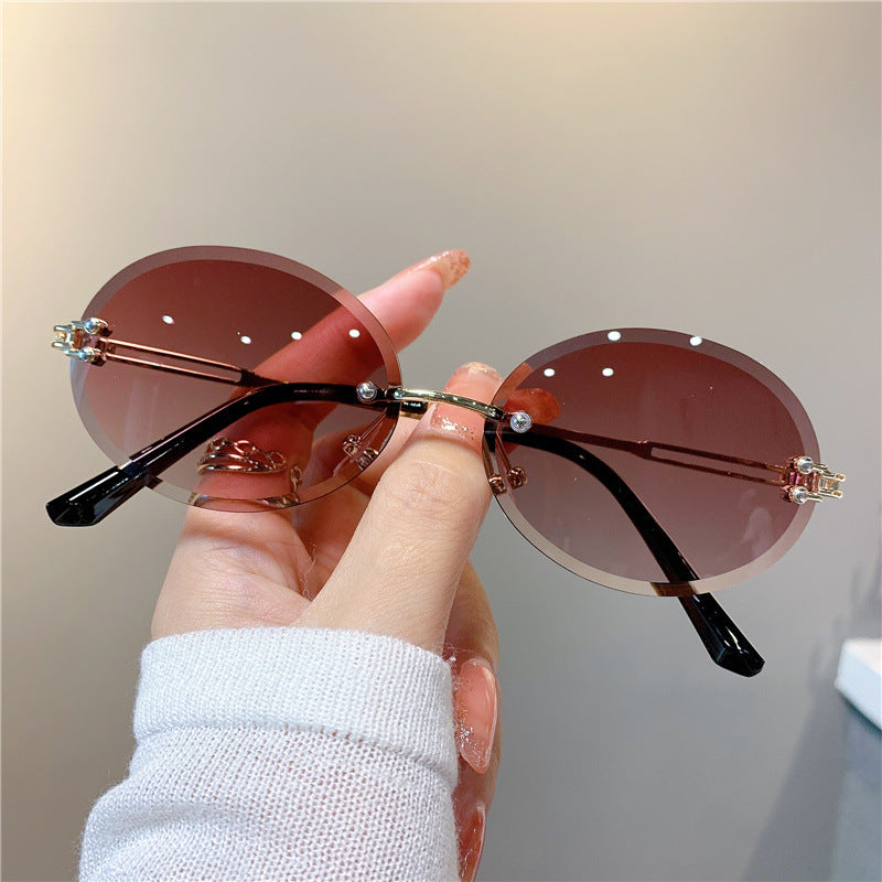 Wholesale Oval Internet celebrity gradient sunglasses