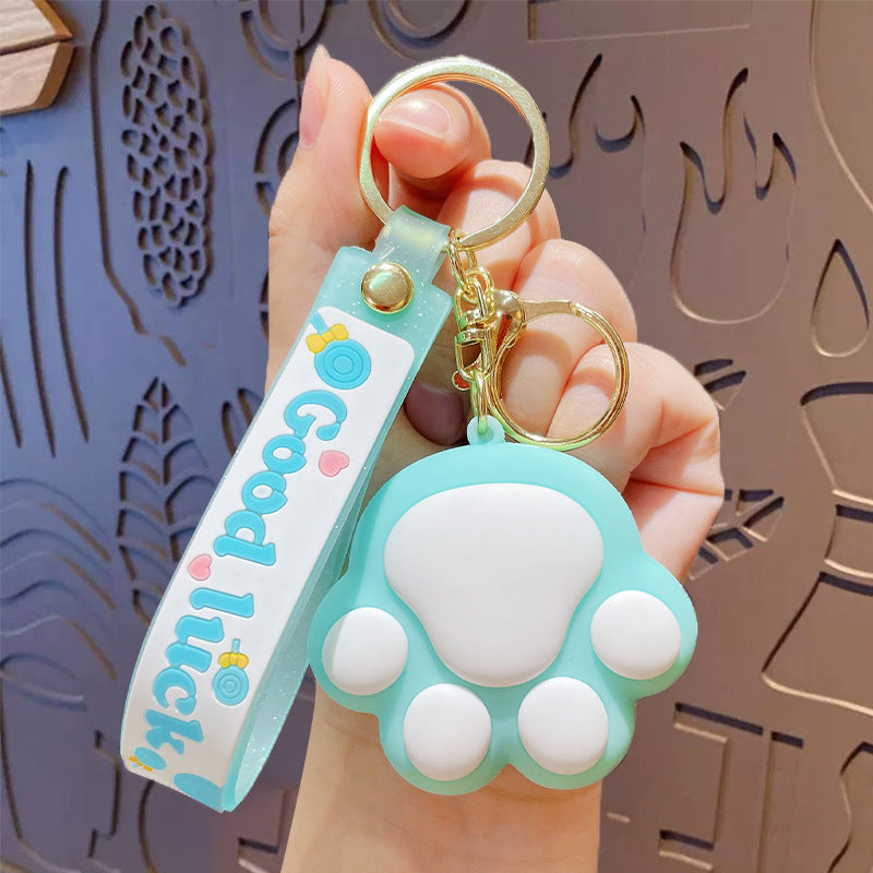 Wholesale Cartoon Cute Cat Claw Three-dimensional Pendant PVC Keychain