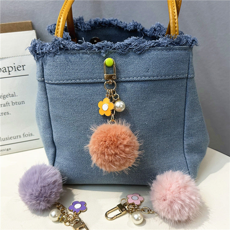 Wholesale Small fresh colorful candy ball keychain