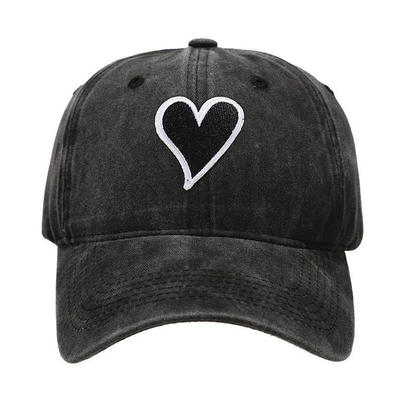 Wholesale Love Embroidery Label Washed Old Cotton Baseball Hat