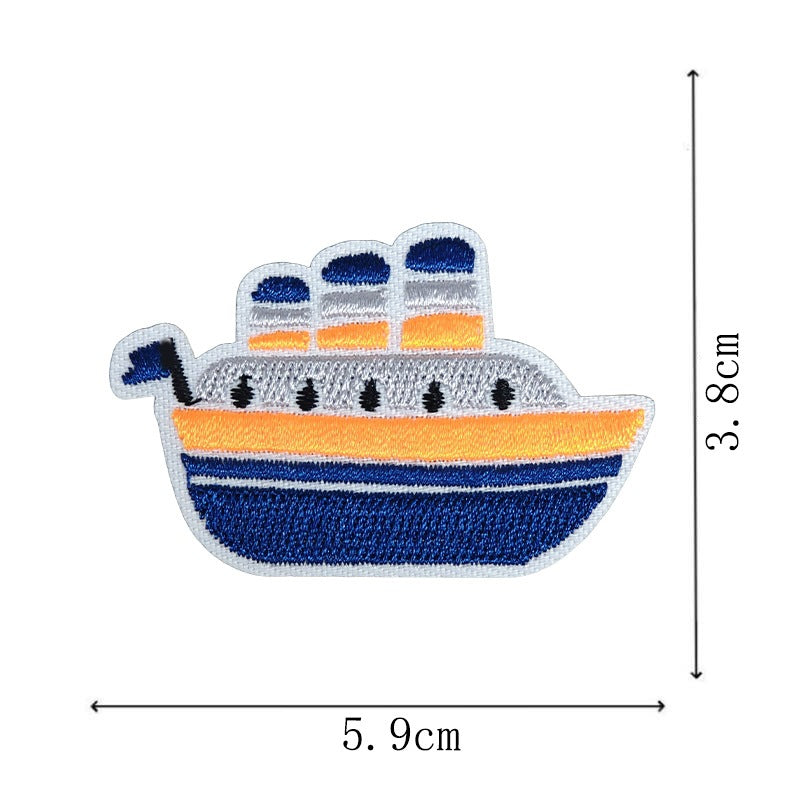Wholesale Nautical Sailor Embroidered Iron On Patches 15 Piece Set Trendy Decorative Accessory For DIY Crafts Bags Towels Gift Resale