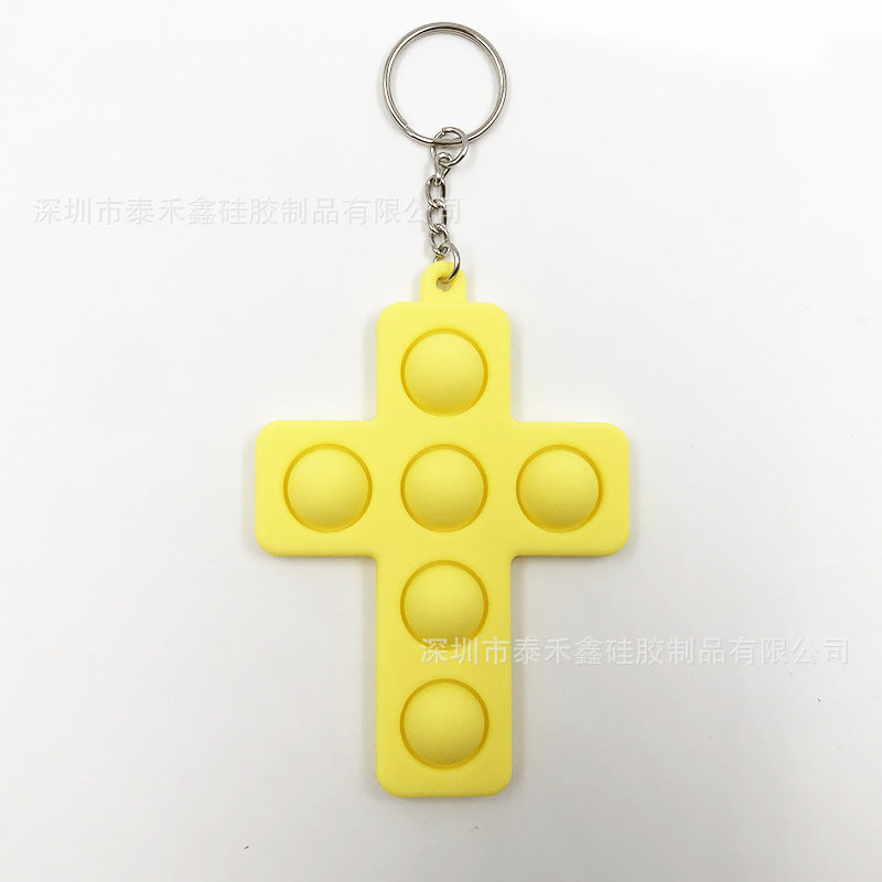 Wholesale Silicone Rodent Killer Keychain Finger Bubble Music Decompression Toys