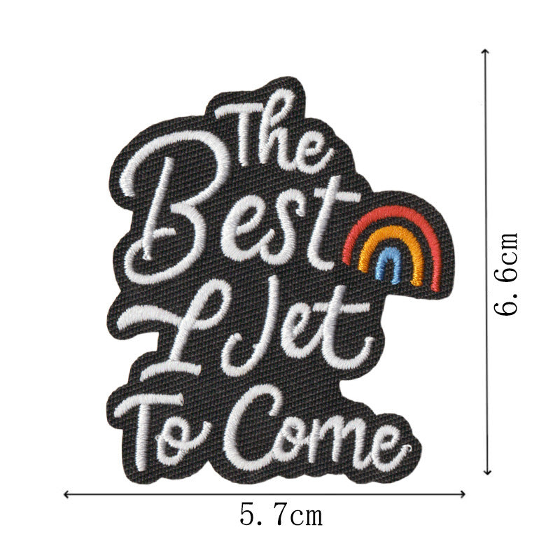 Wholesale English Letter Heart Embroidered Patches Polyester Cotton Iron On Applique For Coat Bag Decor Chic Fashion Gift Boutique Resale Set